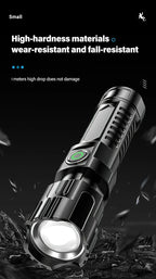 High Strong Power Led Flashlights 2000LM Tactical Torch with Display Light USB Charging Camping Fishing Emergency Zoom Lantern