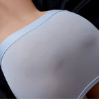 Dazzling Women's Ice Silk Sheer Nightclub Mini Tube Dress Perfect Party Wear for Enticing Appeal and Unmatched Comfort