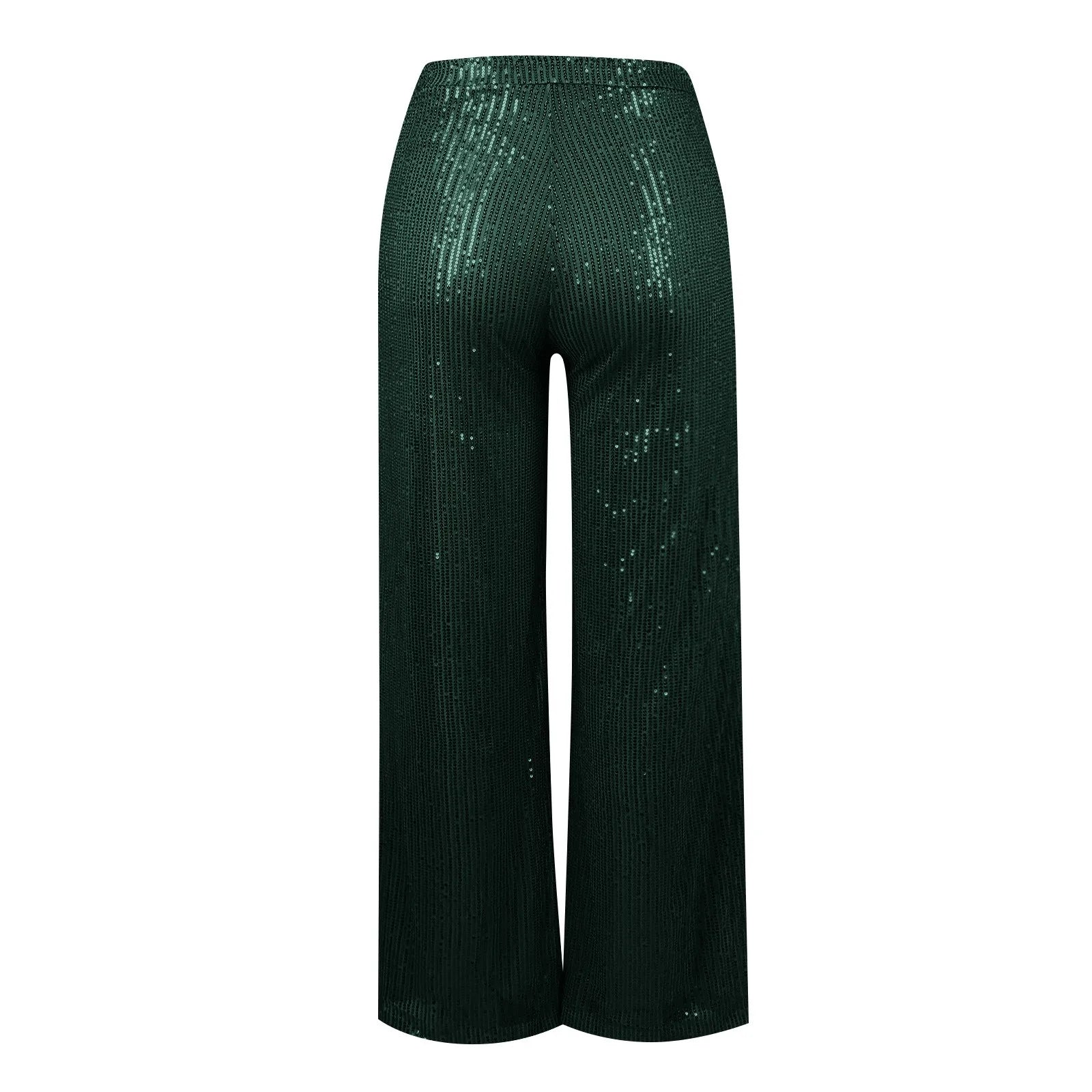 Women's Fashion Solid Color High Waist Sequin Side Zipper Draped Wide Leg Pants Pants for Women Women's Pants Women's Pants 2024