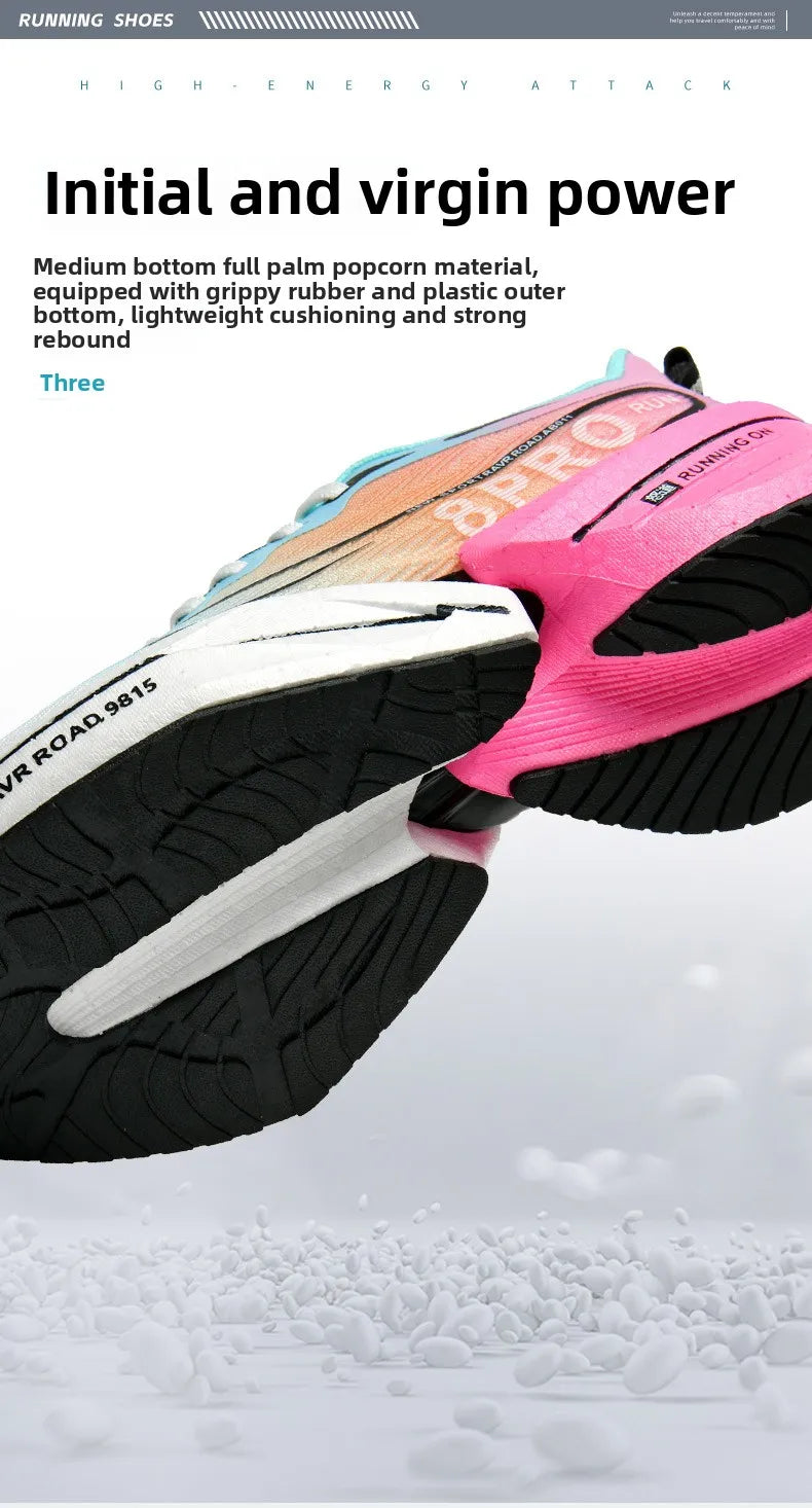 NEW Sports Running Shoes Men Marathon Breathable Comfortable Women Athletic Training Outdoor Sneakers Air Cushion Carbon Plate