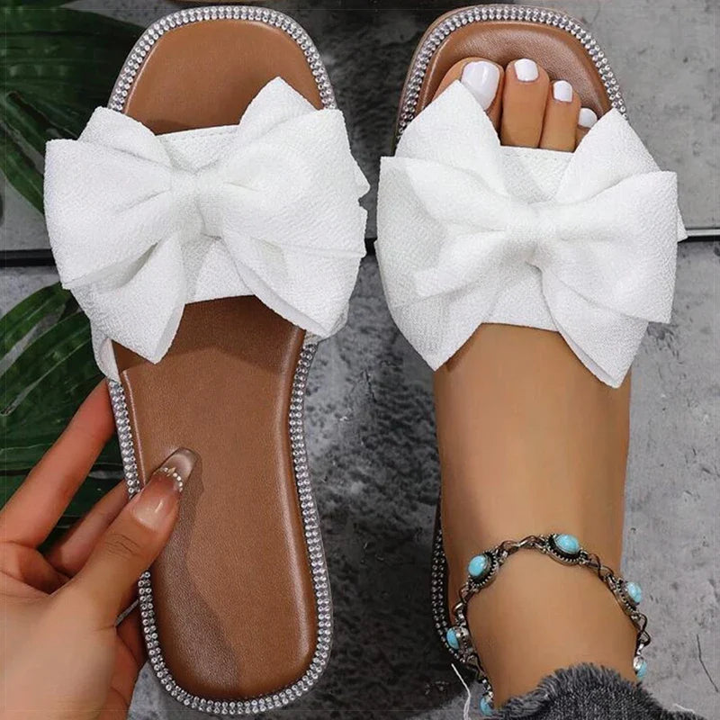 Women's Sandals Blin Blin Sweet Summer Sandals Shoes Women New Flat Sandals Beach Slippers For Summer Footwear Chaussures Femme