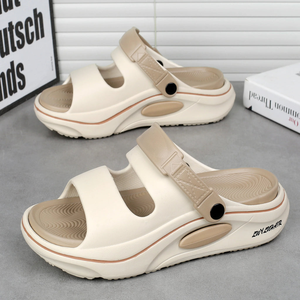 Summer Men's Outdoor Sandals Slippers Beach Comfortable Slides Soft Clogs Men Casual Water Garden Shoes Men Women Beach Sandals