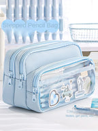 Exquisite Transparent Pencil Case Student Large Capacity Multifunctional Convenient Stationery Storage Bag