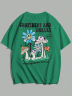 Confident And Unruly Attitude Determines Direction Men T Shirt Cotton Shirt Street Loose T-Shirts Summer Breathable Short Sleeve