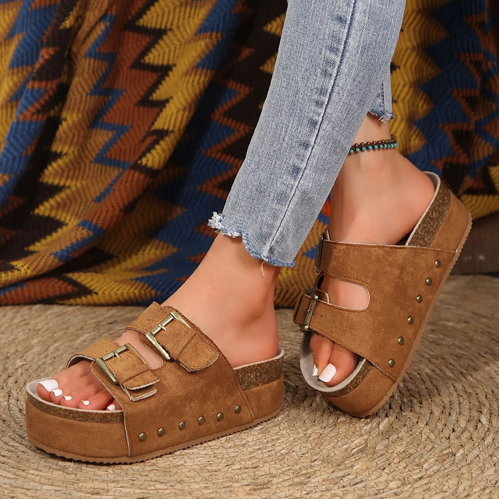 Heeled Shoes Fashion Ladies Elegant Dress Pumps Shoes Women Wedge Sandals Open Toe Slingback Sandals Vacation Sandalias De Mujer