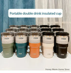 Tyeso Stainless Steel Coffee Cup Cold And Hot Double-layer Insulated Cup Tumbler Thermo Water Bottle Car Travel Mug Vacuum Flask