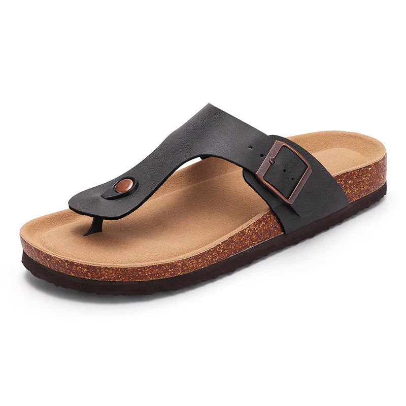 Kidmi Summer Women Sandals Women Flat Sandals Outdoor Beach Sandals Casual Vacation Nonslip Slippers Walking Cushion Sandals