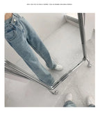 High-waisted Women's Vintage Jeans Loose-fit Straight-leg Slimming Draped Denim Trousers