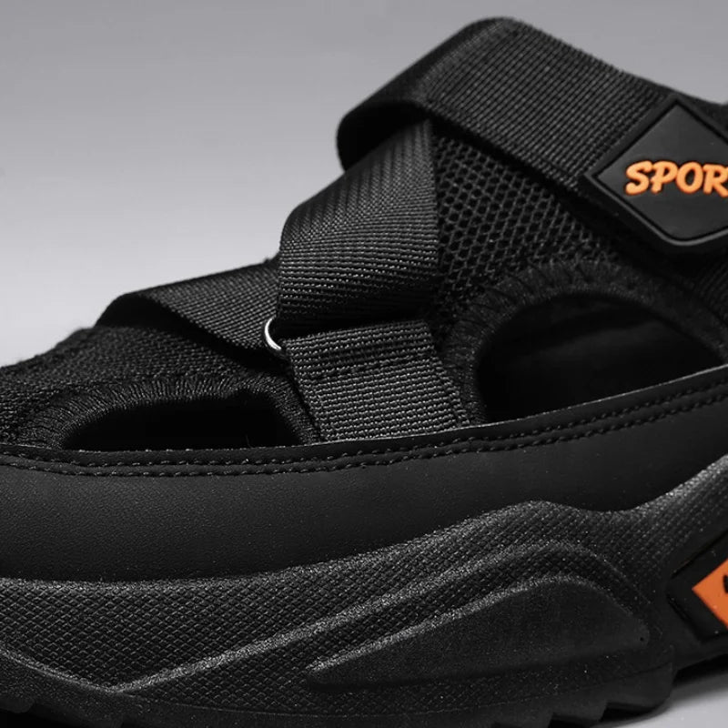 Fashion Hollow Men Sandals Summer Mens Casual Shoes Non-slip Platform Sneakers New Mesh Versatile Breathable Beach Sports Shoes