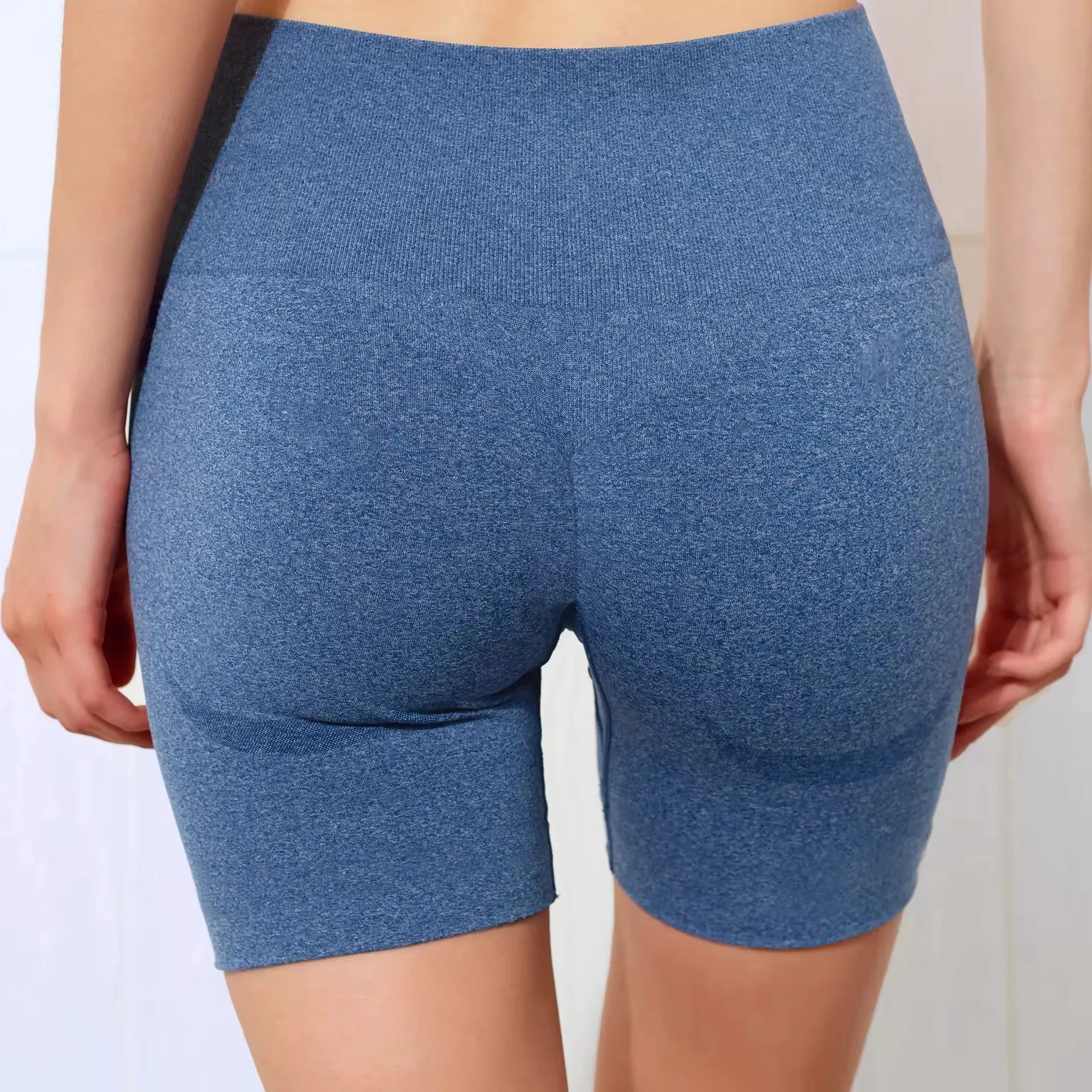 Women High Waist Compression Soft Comfort Seamless Contour Yoga Shorts Summer Outdoor Running Exercise Yoga Running Shorts