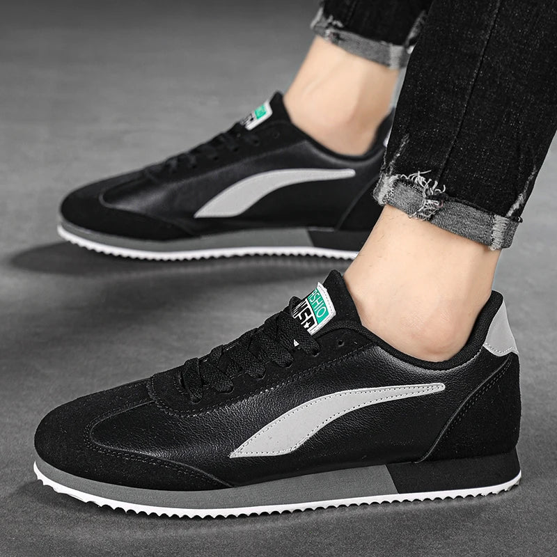 Trend Classic Running Shoes Men Suede Leather Mens Blue Sneakers Comfort Flat Jogging Shoes Man Athletic Shoes zapatillas hombre