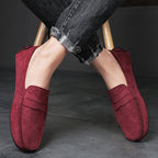 Fashion Suede Men Casual Shoes Breathable Comfort Slip-on Mens Driving Shoes Luxury Brand Men Loafers Mens Lazy Shoes Moccasins