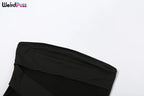 Weird Puss Party Strapless Dress Women Patchwork Mesh Summer Trend Sleeveless Midnight Sexy Hip Mini Bodycon Skinny Clubwear