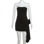 Talenza Woven Wrap Chest Backless Women's Dress High Waist Sleeveless Fashion Party Dress White Floral Slim Dress For Women 2024