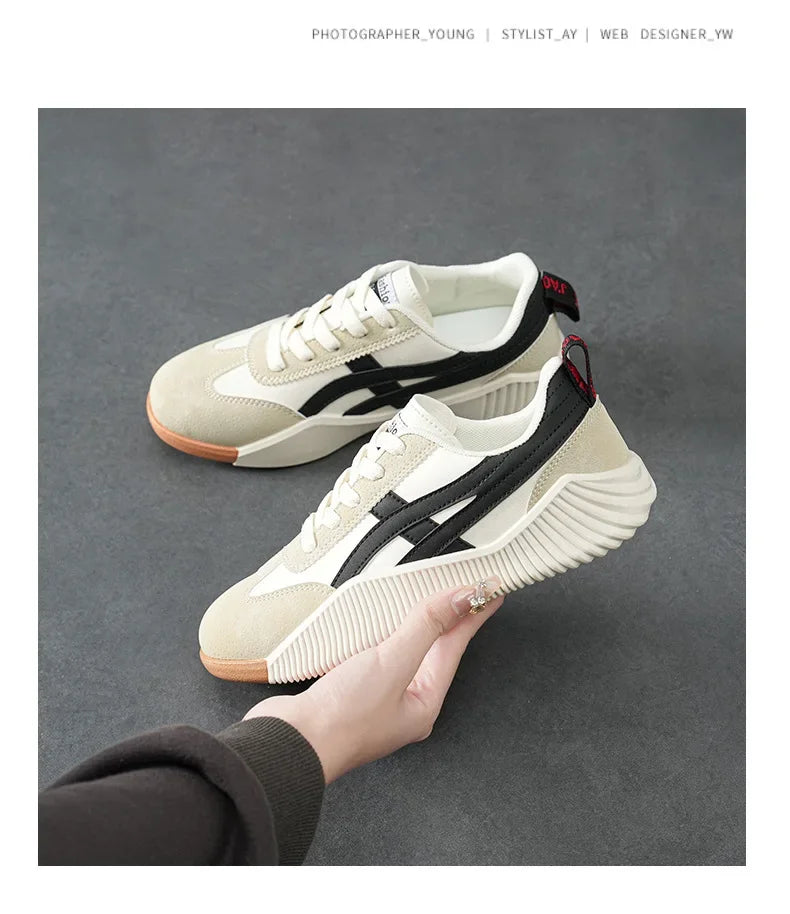 Women's Spring 2025 New Casual Sports Shoes Women Sneakers Round Toe High Quality Shoes Ladies Platform Shoes