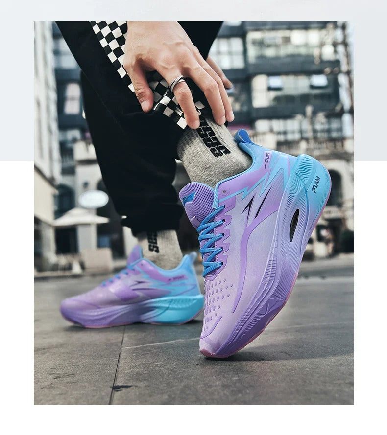 Mens Running Shoes Pro Training Mesh Breathable Flat Sneakers 2024 Trendy Couple Tennis Shoes for Men and Women Big Size