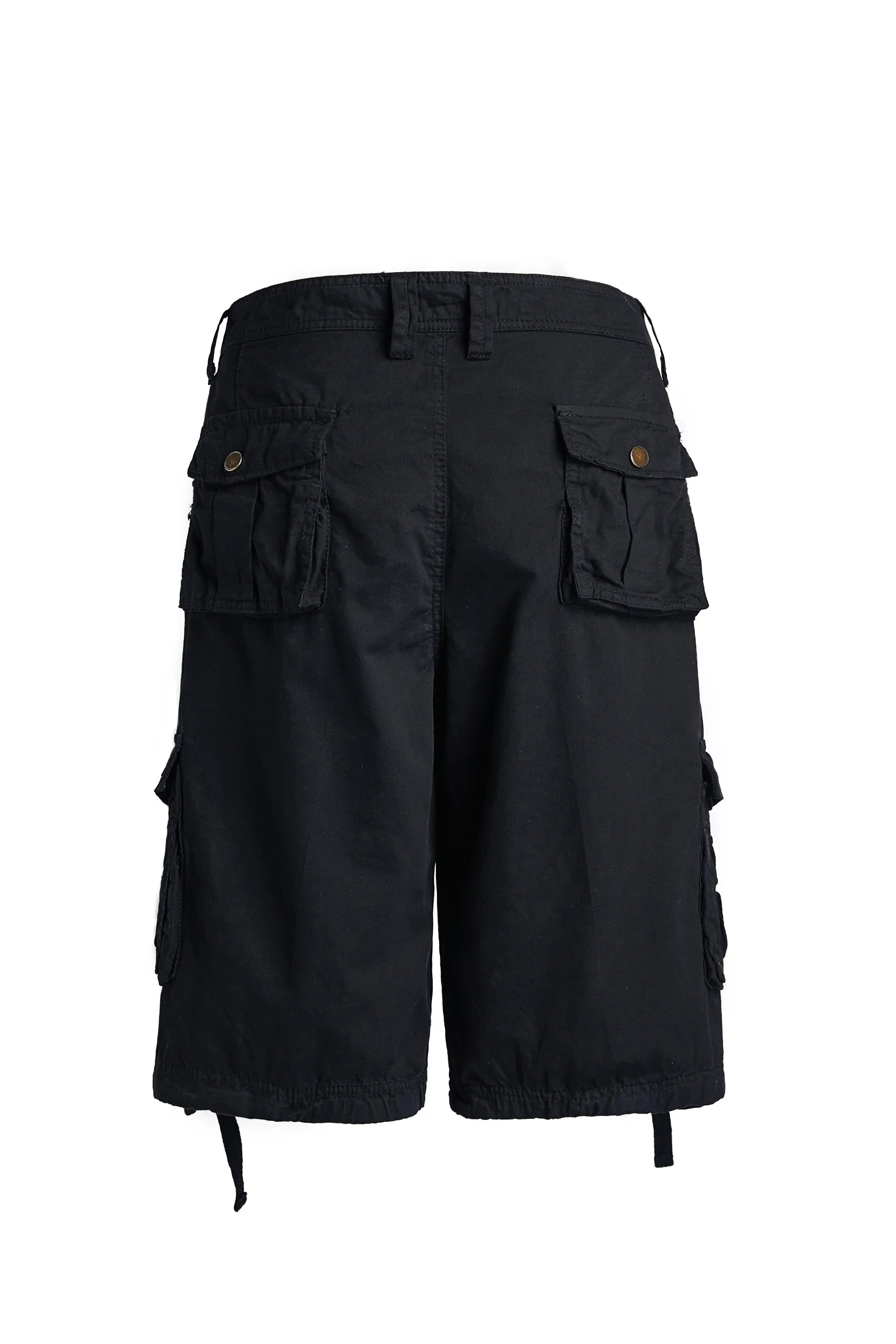 Casual men's solid color workwear shorts with side pockets, loose and fashionable shorts, outdoor men's work pants