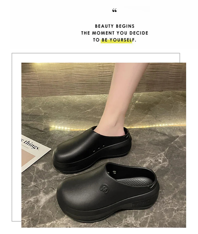 Women Sandals Summer Shoes Cook Work Flip-flop Waterproof Female Sandals Non-Slip Garden EVA Platform Slippers Casual Beach Shoe