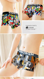Lightweight Ice Silk Mens Underwear Elastic waistband Boyshorts Cotton 3D-Pouth Youth Boxer shorts Loose Male Boxer Underpants