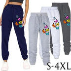 New Butterfly Printed Women's Sweatpants Running Joggers Trousers Ladies Casual Sportswear Jogging Pants S-4XL