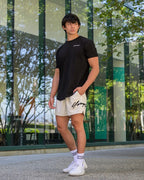 Woven Sports Quick Drying Black Shorts Men's Fitness Tide Brand Bodybuilding Slim Zipper Pocket Running Hip-hop Training Pants