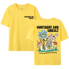 Confident And Unruly Attitude Determines Direction Men T Shirt Cotton Shirt Street Loose T-Shirts Summer Breathable Short Sleeve