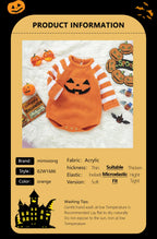 Halloween Baby Bodysuits Pumpkin Knit Newborn Boys Girls O Neck Long Sleeve Onesie Jumpsuits 0-18m Infant Toddler Winter Outfits