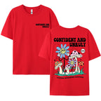 Confident And Unruly Attitude Determines Direction Men T Shirt Cotton Shirt Street Loose T-Shirts Summer Breathable Short Sleeve