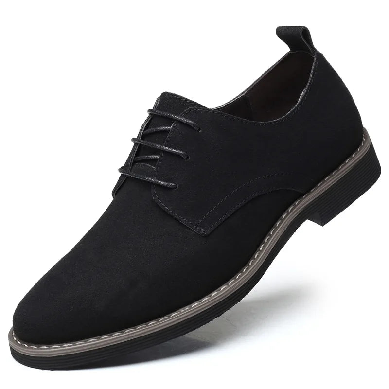 Mens Dress Shoes Legitimate Leather Shoe PU Suede Casual Men Designer Social Male Black Business Luxury Man Men's Wedding Summer