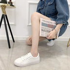 Trendy and minimalist 2025 white shoes, new spring and autumn fashion classic versatile student casual sports flat shoes
