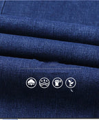 Men's Comfortable Soft Business Casual Denim Trousers Slim Fit Straight Pants Fashion Male Brand Light Luxury Stretch Clothing