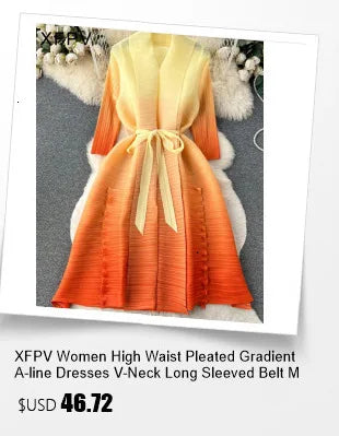 XFPV Women's Sweet Short Denim Dress For Women  Belt Slim Short Sleeved Vestidos Korean Fashion Spring Summer 2025 SM11153