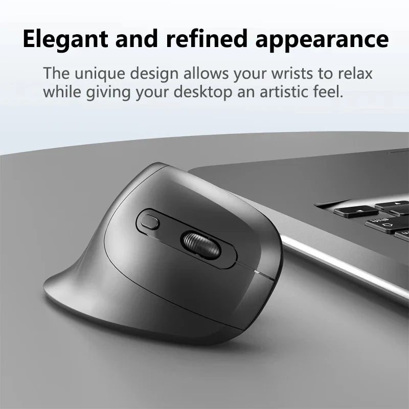 Warvank U1 Vertical Wireless Mouse Rechargeable Silent Office Mice Ergonomics DPI Adjustable For Laptop PC Computer Office Home