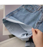 High-waisted Plus-size Women Jeans Student Casual Versatile Trendy A- line Hot Pants Cotton Material Straight Cylinder Style