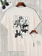 Good Things Take Time Men Women Unisex Cotton T-shirt Luxury Brand Rap Big Size Top Short Sleeve Streetwear Classic Back Tee 4XL