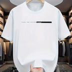 Summer Men And Women Casual T-Shirt Loose Fit Letter Print Round Neck Short Sleeved T-Shirt High Street Style Kid T-Shirt Top