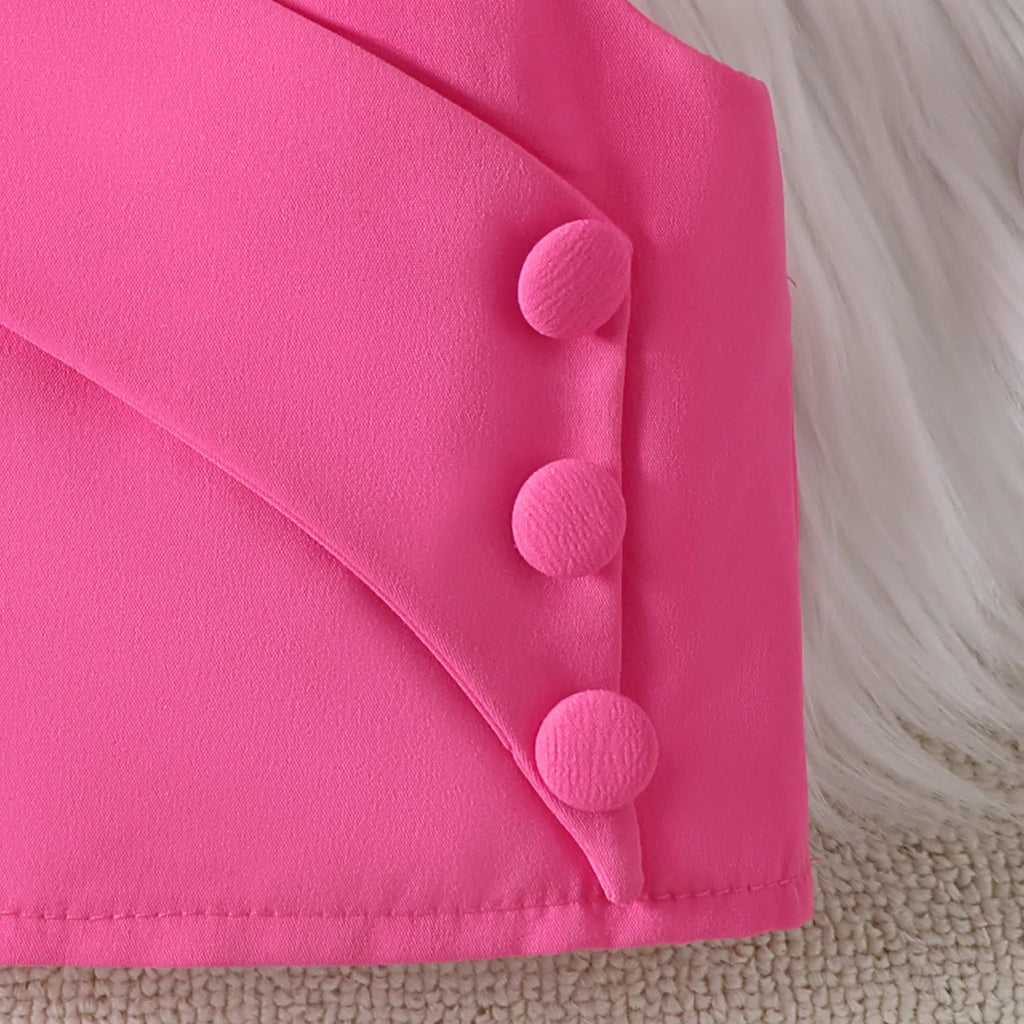 Toddler Kids Baby Girls Clothes Sets Strap Sleeveless Vest Tops Shorts 2PCS Summer Outfits Fashion Girls Clothes Set 0-6Years