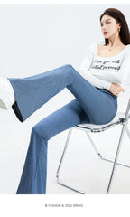 Denim Barbie Pants Women Clothing Wear Slightly High Waist Slim Hip Lift 2024 Spring and Autumn New Solid Sports Women Pants