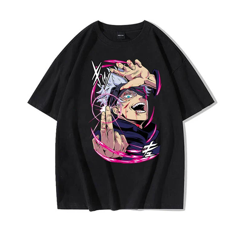 Anime Jujutsu Kaisen Printed Cotton T-shirts Women/Men Summer Short Sleeved Tee Shirts Round Neck Personalized Graphic Tops