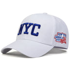 Unisex NYC Letter Embroidery Baseball Caps Adjustable Casual Hats Spring and Autumn Outdoor Sunscreen Hat