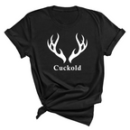 Hot Womens T-shirt Antlers Cuckold Tshirts for Women and Men White Sexy Home Cotton Top Tee Plus Size Summer T-shirt