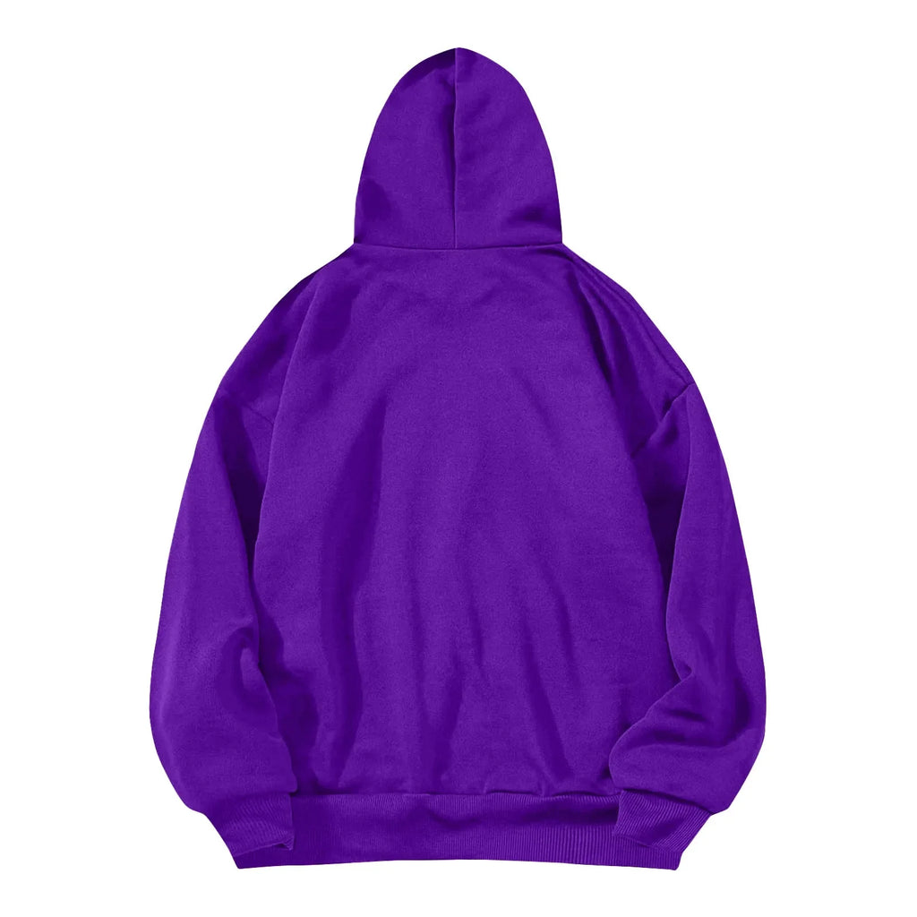 y2k Solid Minimalist Women's Hoodie, Long Sleeve With Pocket Casual Daily Wear 2024 Women Hoodies Autumn Sudadera de mujer