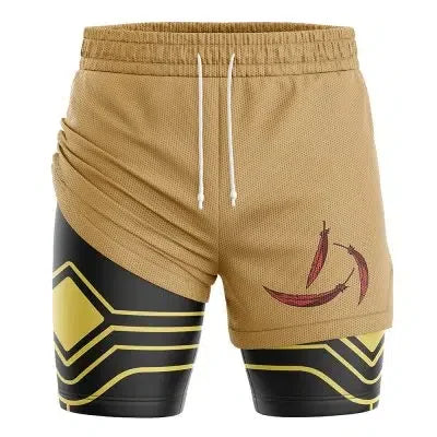 Deku My Hero Academia 2-in-1 Performance Shorts Shorts Cartoon Sports Fitness Shorts Anime Casual 3D Printing