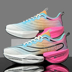 Carbon Plate Men Sports Marathon Air Cushion Running Shoes Breathable Lightweight Women Massage Athletic Nonskid Sneakers