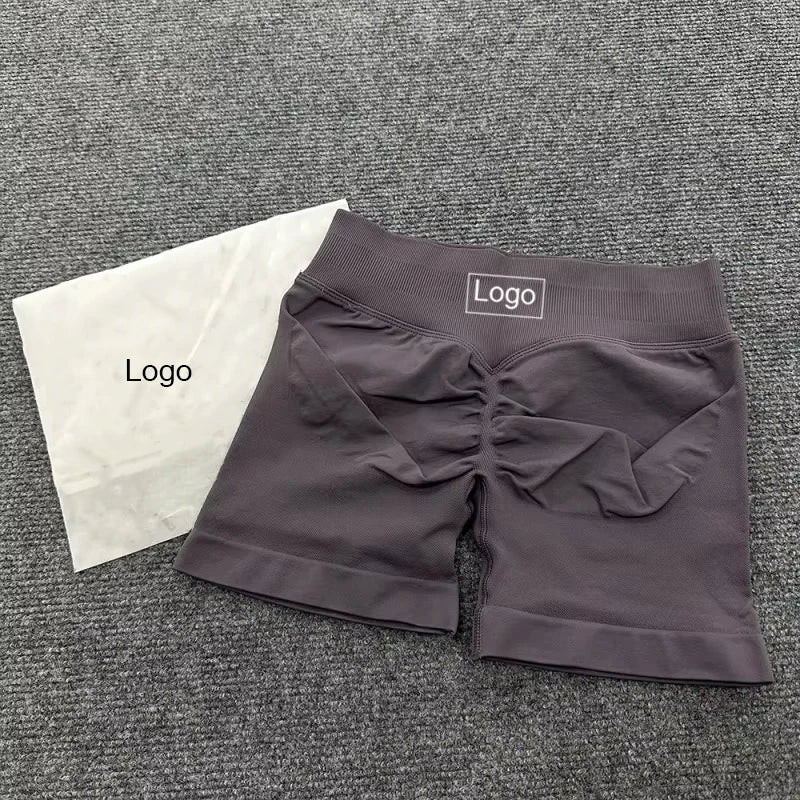 Impact With Logo Women Backless Bra & Sports Shorts Sexy Female Seamless Yoga Tops Sportswear Leggings and Bra Underwear Clothes