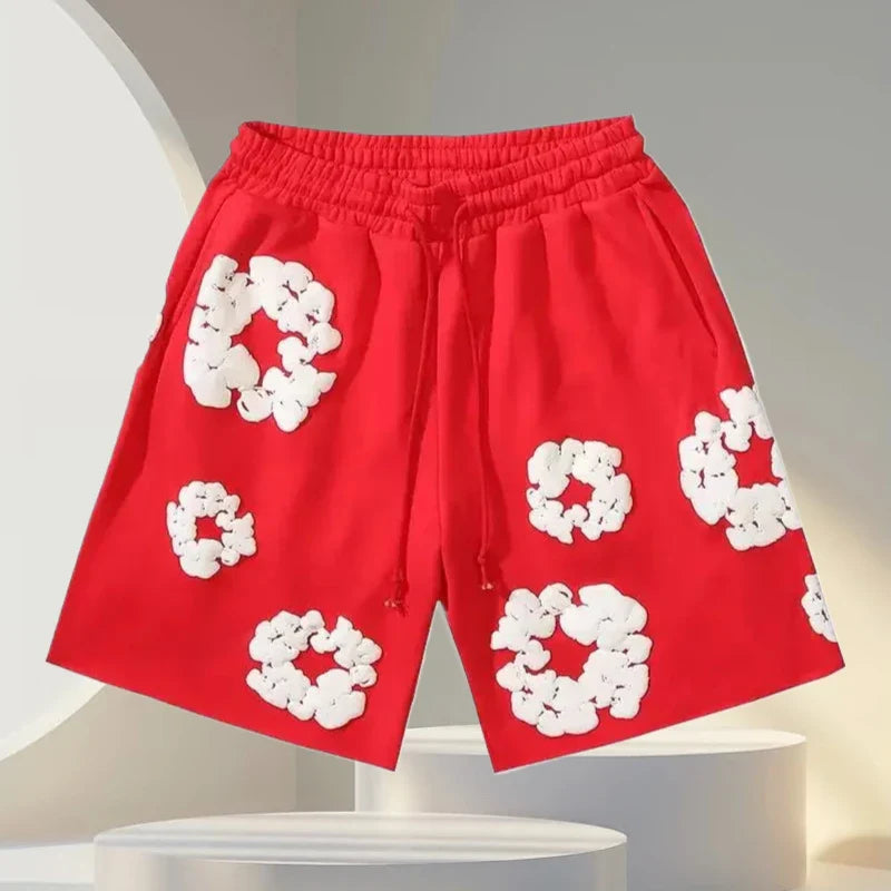 Fashion Pants Men's and Women's American Kapok Floral Pants Breathable and Quick-drying Best Fashion Daily Casual Shorts