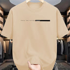 Summer Men And Women Casual T-Shirt Loose Fit Letter Print Round Neck Short Sleeved T-Shirt High Street Style Kid T-Shirt Top