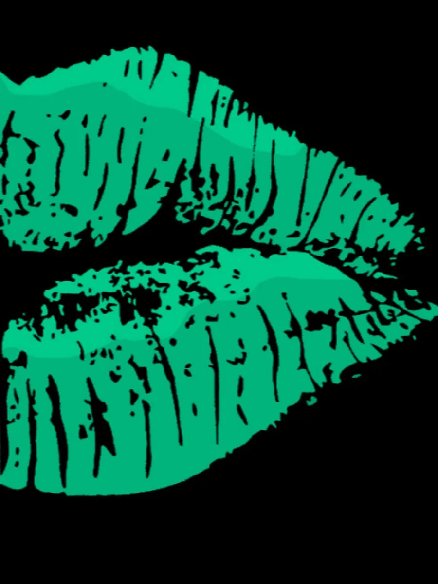 LW Plus Size One Shoulder Lip Print Striped Pants Set Summer Women Fashion Casual Half Sleeve Top & Skinny Long Pants