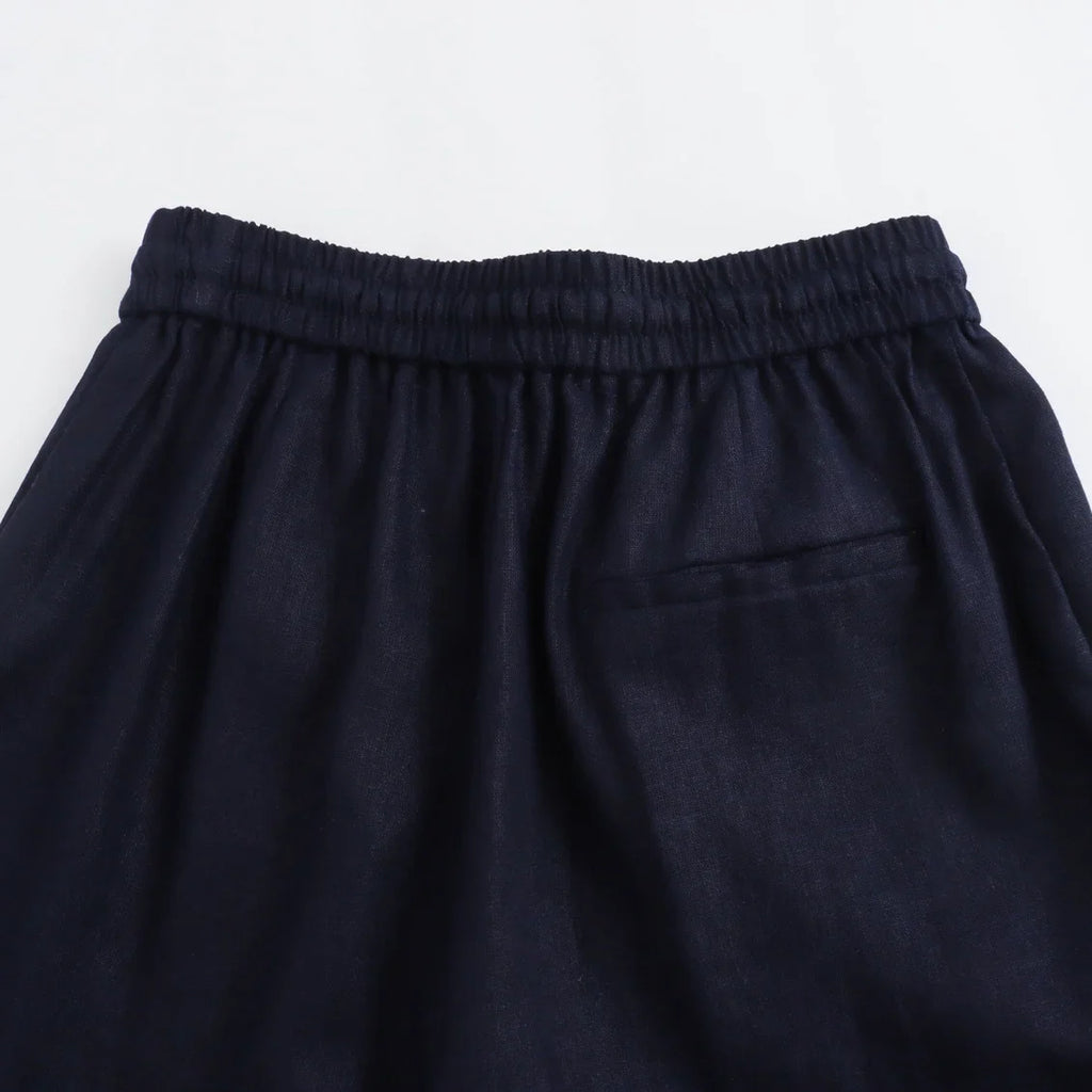 TRAF Women Fashion Spring Summer Lace-up Linen Blended Straight Pants Pocket Office Lady Chic High Waist Trousers Mujer