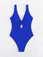 Twisted Hollow Out Bikini Micro Monokini Rings Sexy Deep-V Swimsuit Women Swimwear One-piece Beach Bathing Suit Vacation Outfits